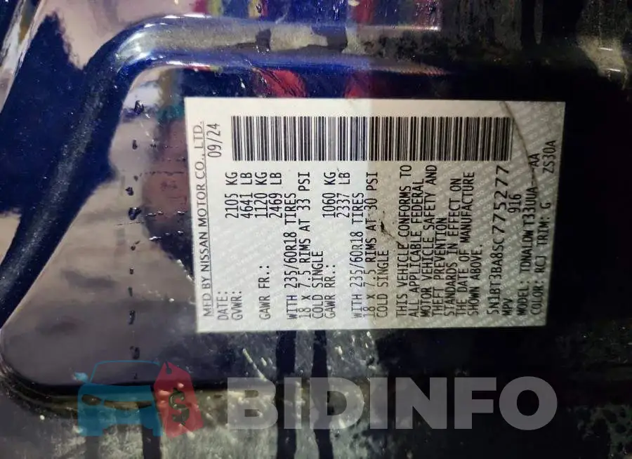 5N1BT3BA8SC775277 Photo# 13
