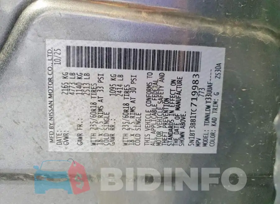 5N1BT3BB1TC719983 Photo# 13