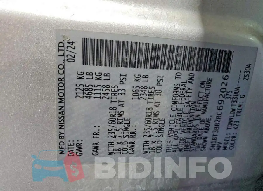 5N1BT3BB2RC692026 Photo# 14