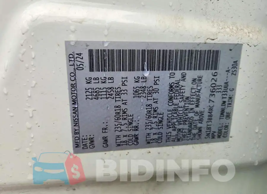 5N1BT3BB4RC736026 Photo# 14