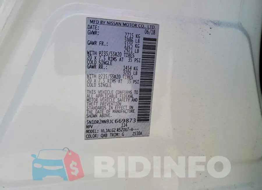 5N1DR2MN9JC669873 Photo# 14