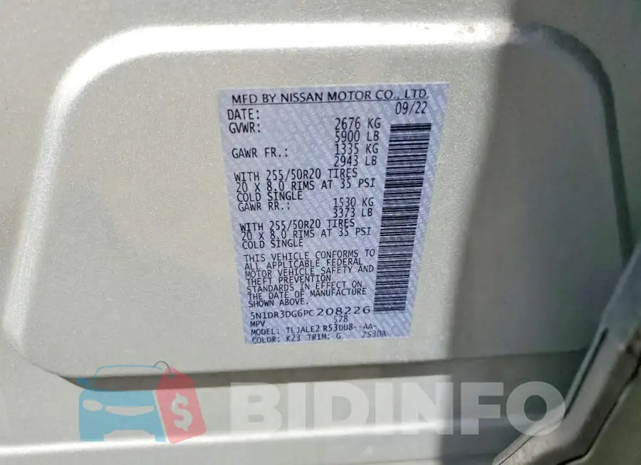 5N1DR3DG6PC208226 Photo# 13