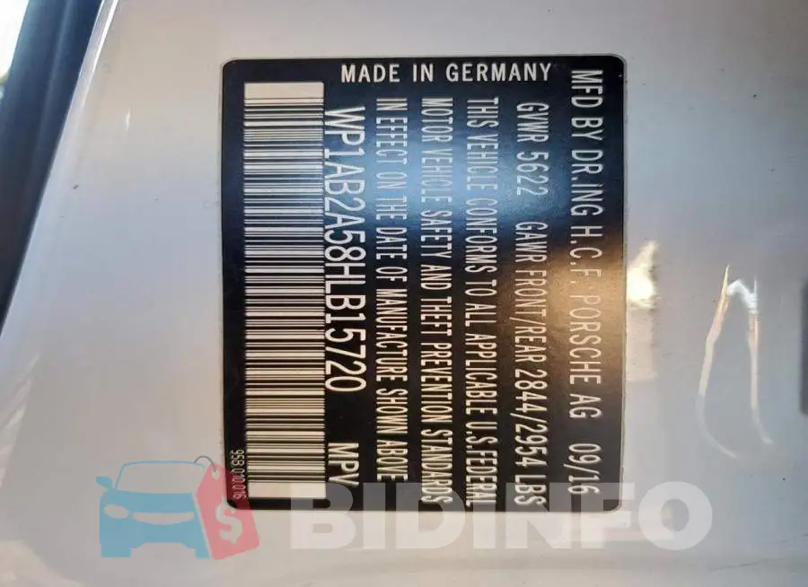 WP1AB2A58HLB15720 Photo# 13