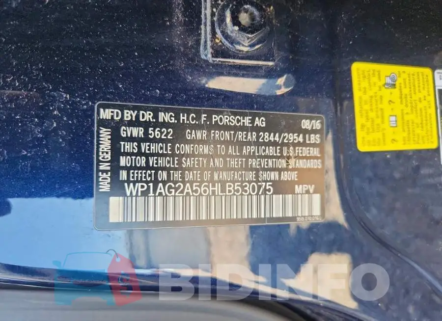 WP1AG2A56HLB53075 Photo# 13