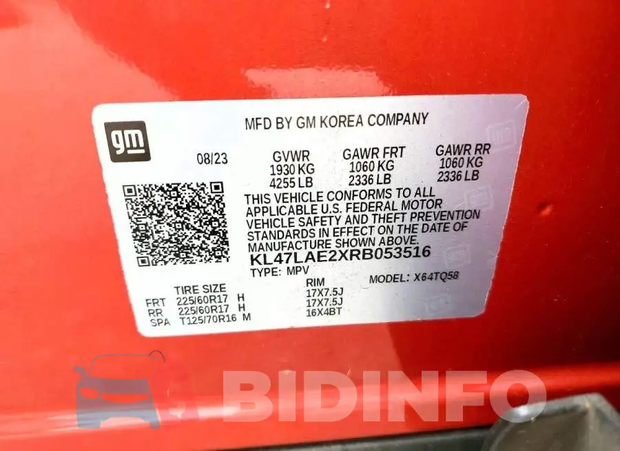 KL47LAE2XRB053516 Photo# 13