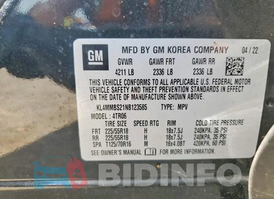 KL4MMBS21NB123585 Photo# 12