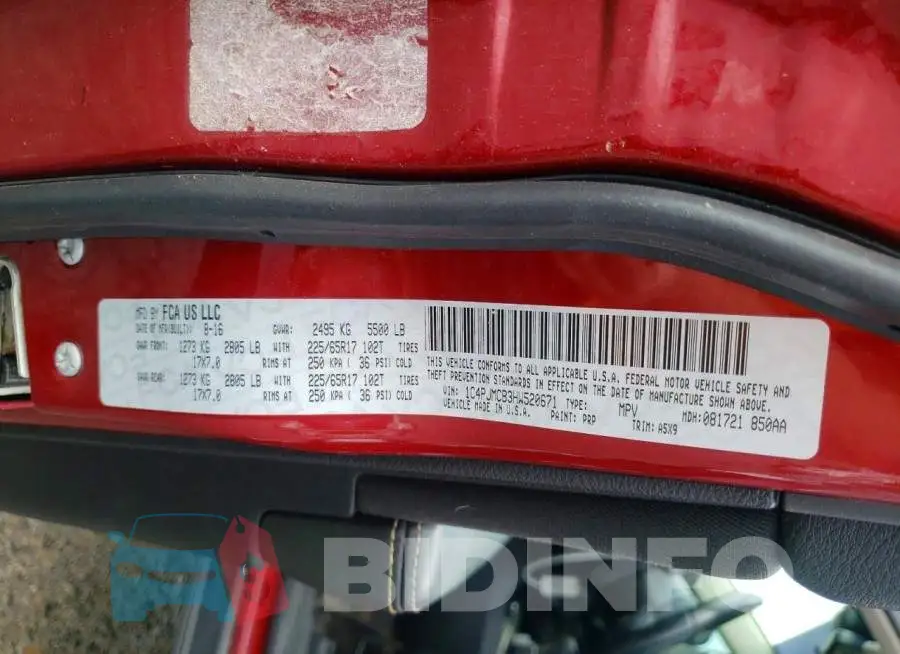 1C4PJMCB3HW520671 Photo# 14