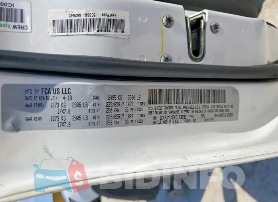1C4PJMLN5KD173096 Photo# 13