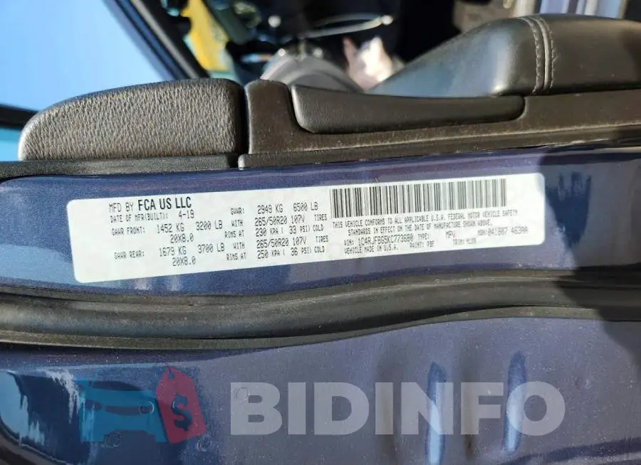 1C4RJFBG5KC773680 Photo# 13