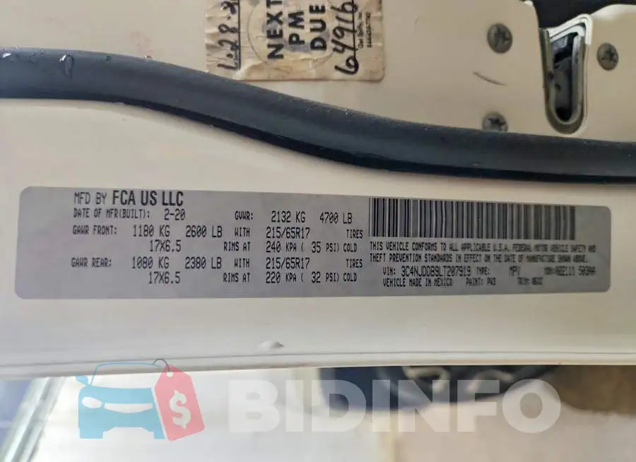 3C4NJDDB9LT207919 Photo# 13
