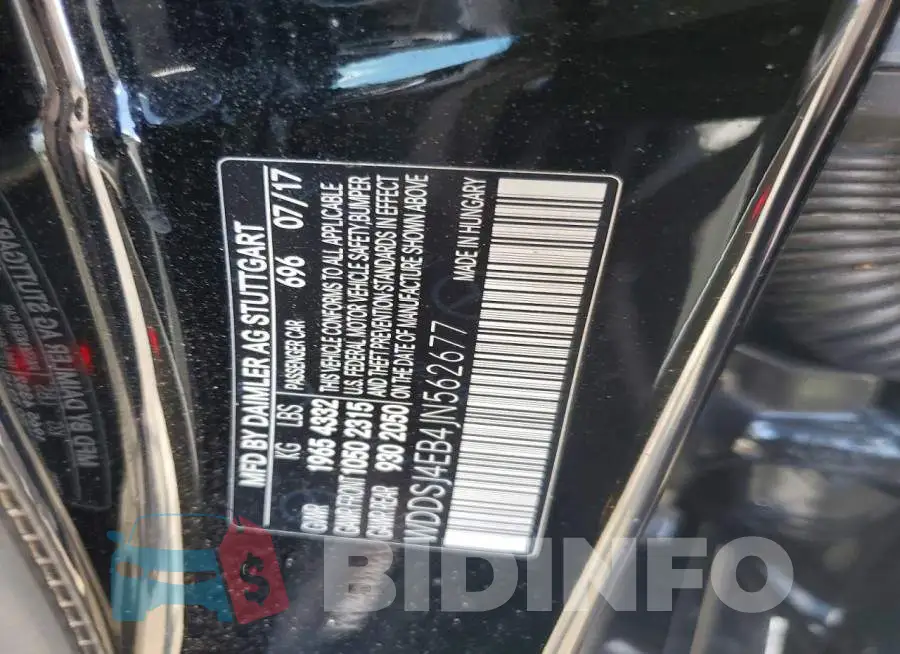 WDDSJ4EB4JN562677 Photo# 12
