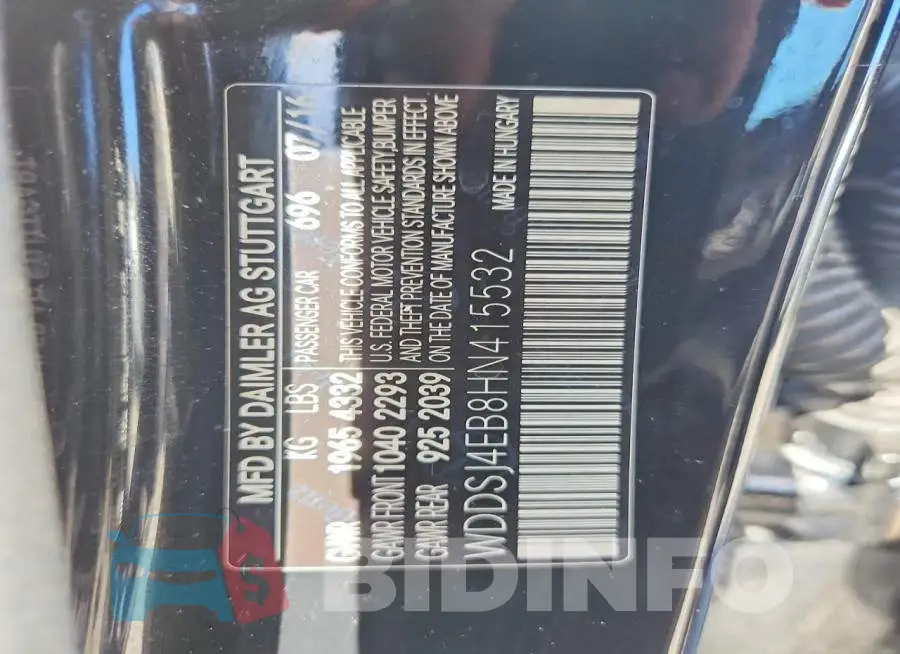 WDDSJ4EB8HN415532 Photo# 12