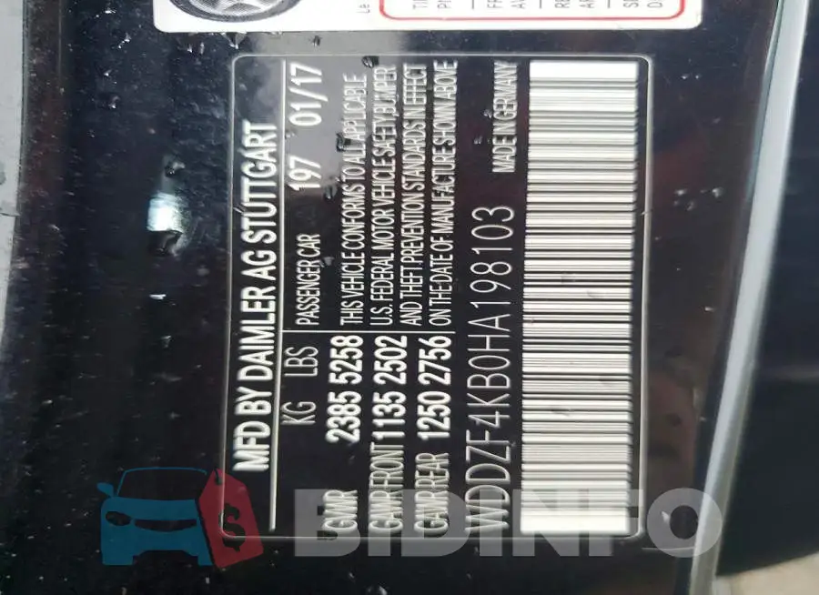 WDDZF4KB0HA198103 Photo# 12