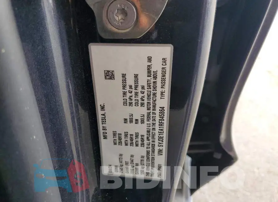 5YJ3E1EA1RF845864 Photo# 12