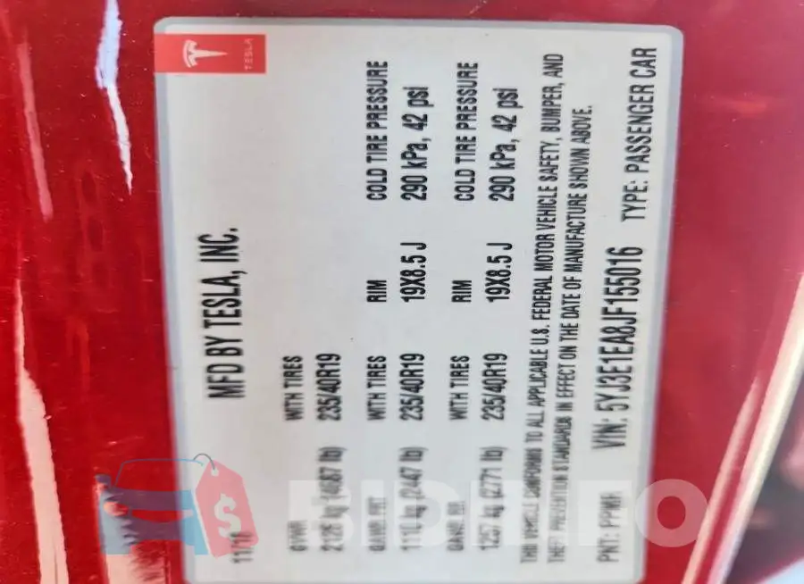 5YJ3E1EA8JF155016 Photo# 12