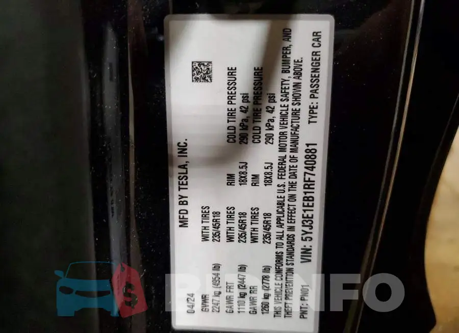 5YJ3E1EB1RF740881 Photo# 13