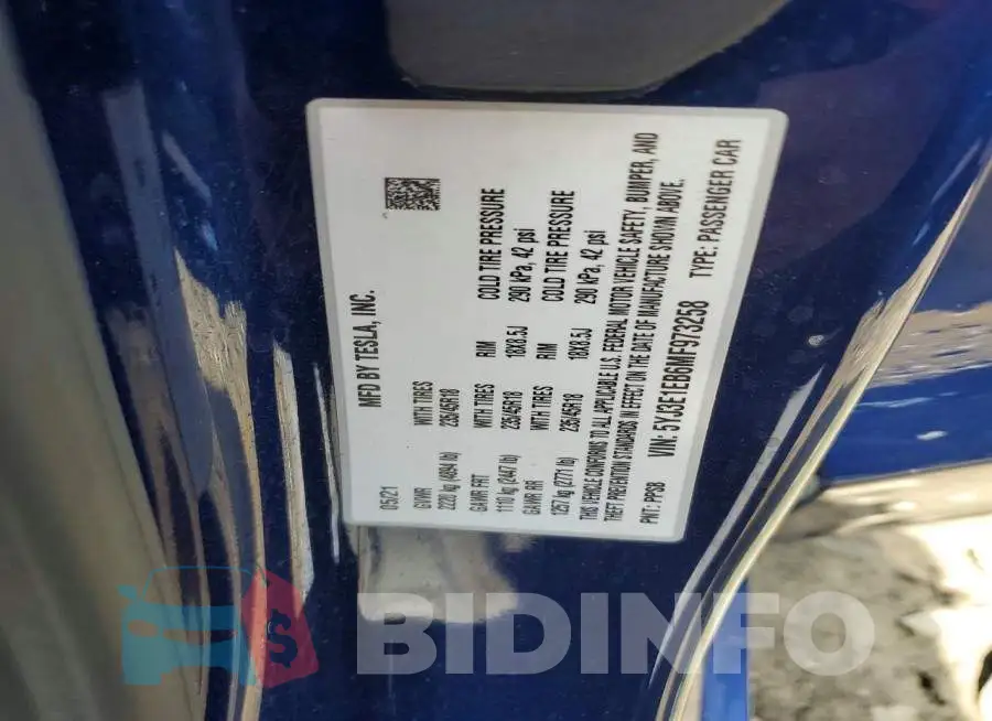 5YJ3E1EB6MF973258 Photo# 13