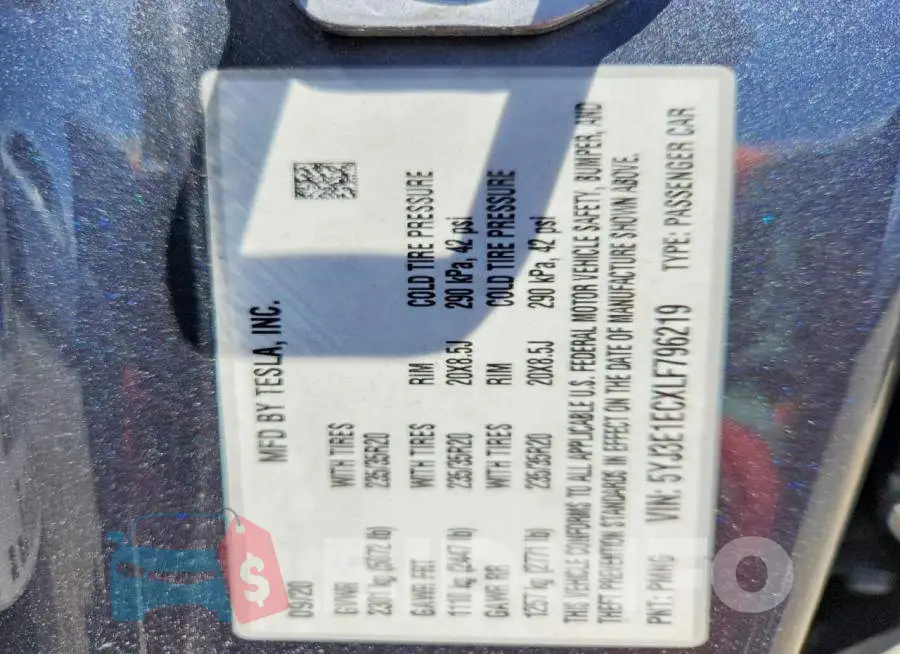 5YJ3E1ECXLF796219 Photo# 12