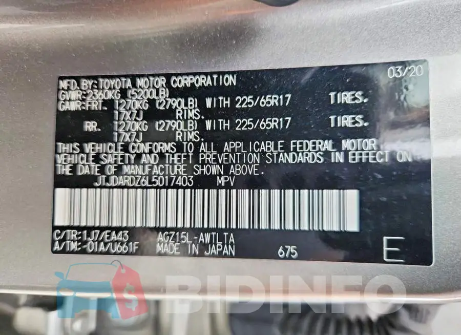 JTJDARDZ6L5017403 Photo# 13