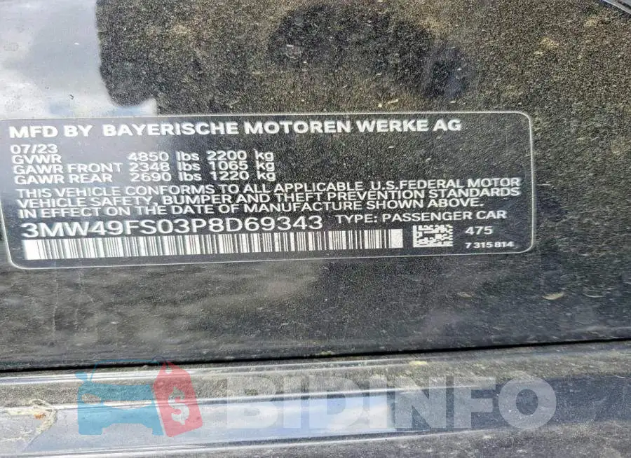 3MW49FS03P8D69343 Photo# 12