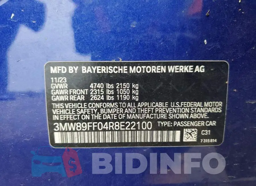 3MW89FF04R8E22100 Photo# 12