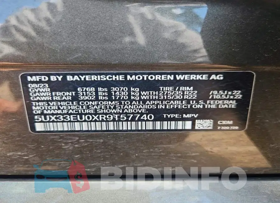 5UX33EU0XR9T57740 Photo# 13