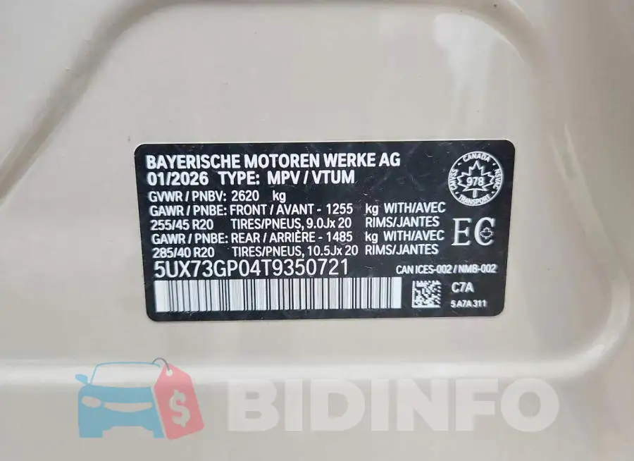 5UX73GP04T9350721 Photo# 14