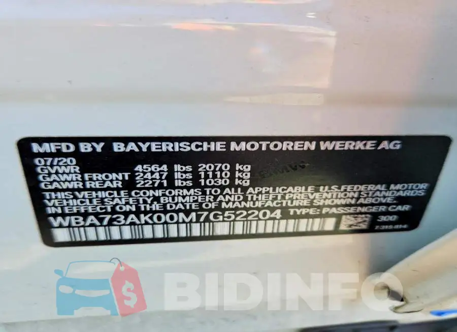 WBA73AK00M7G52204 Photo# 13