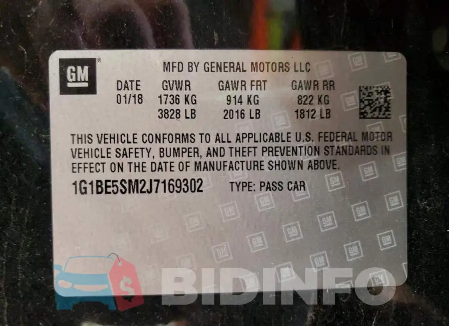 1G1BE5SM2J7169302 Photo# 12
