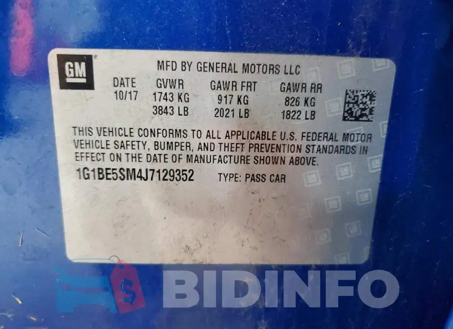 1G1BE5SM4J7129352 Photo# 13
