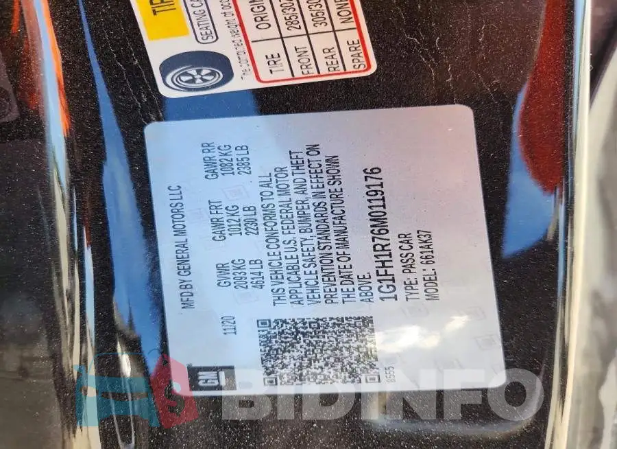 1G1FH1R76M0119176 Photo# 12