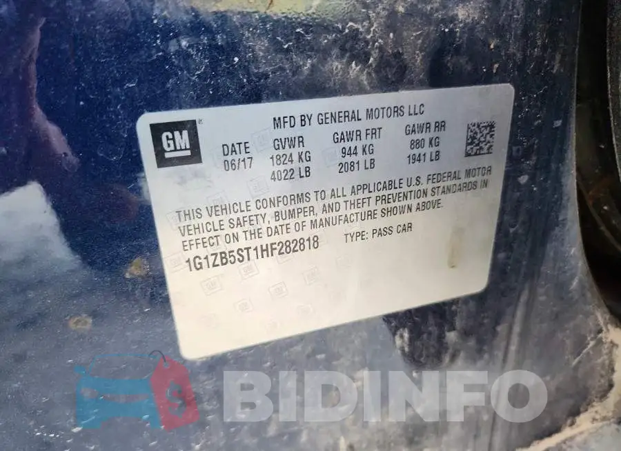 1G1ZB5ST1HF282818 Photo# 13