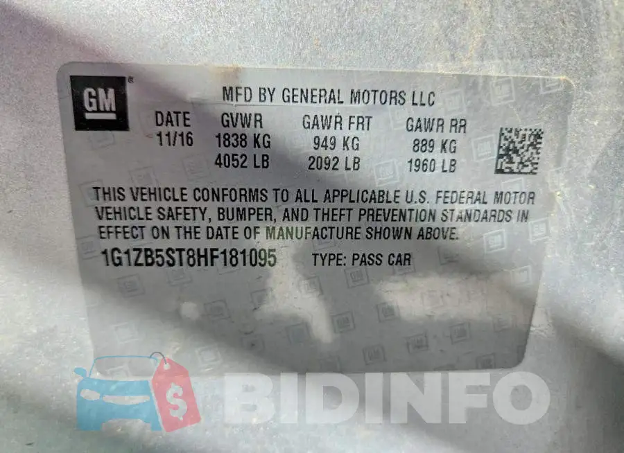 1G1ZB5ST8HF181095 Photo# 13
