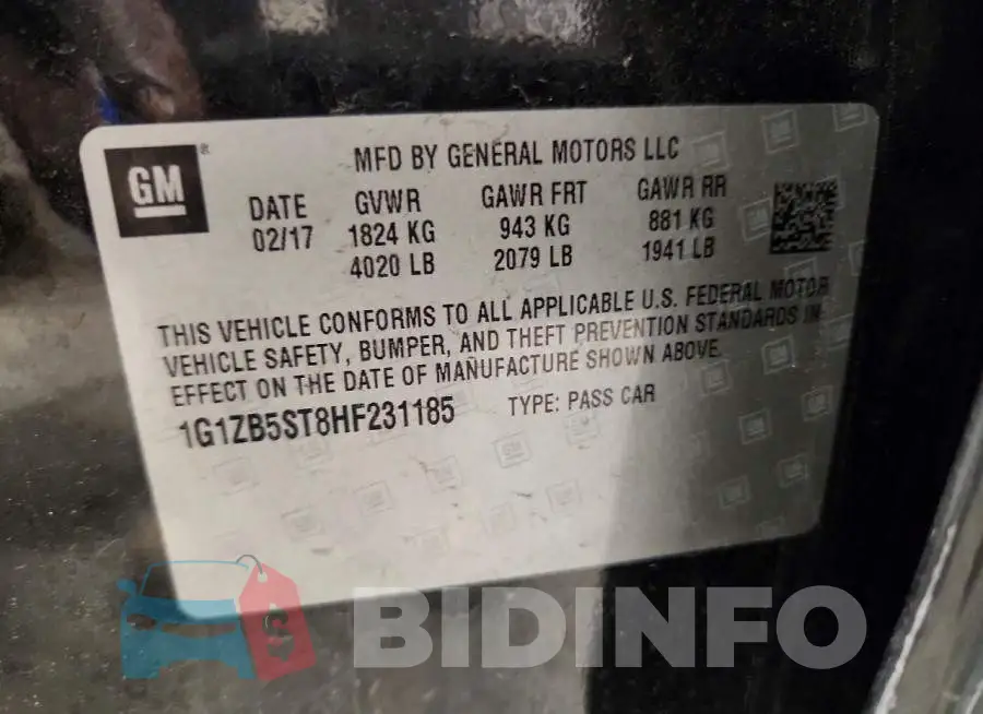 1G1ZB5ST8HF231185 Photo# 12