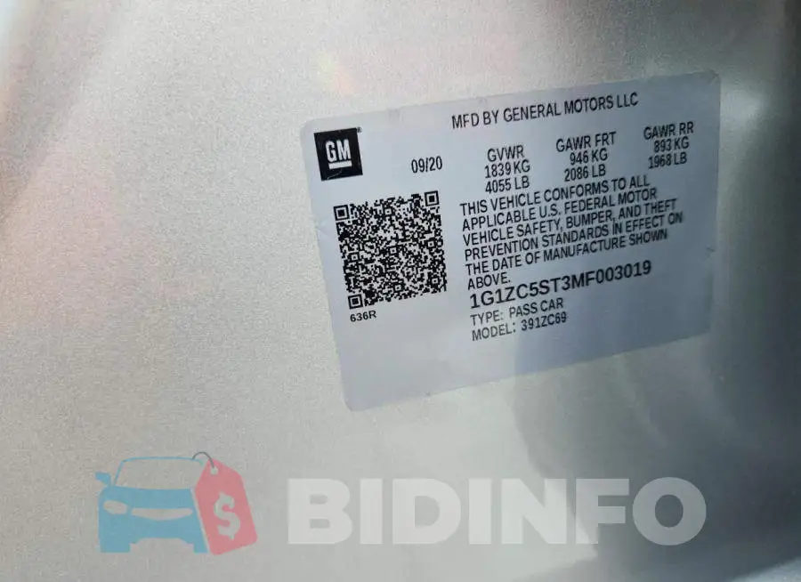 1G1ZC5ST3MF003019 Photo# 13