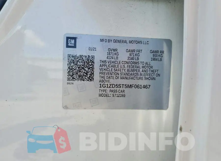 1G1ZD5ST5MF061467 Photo# 12