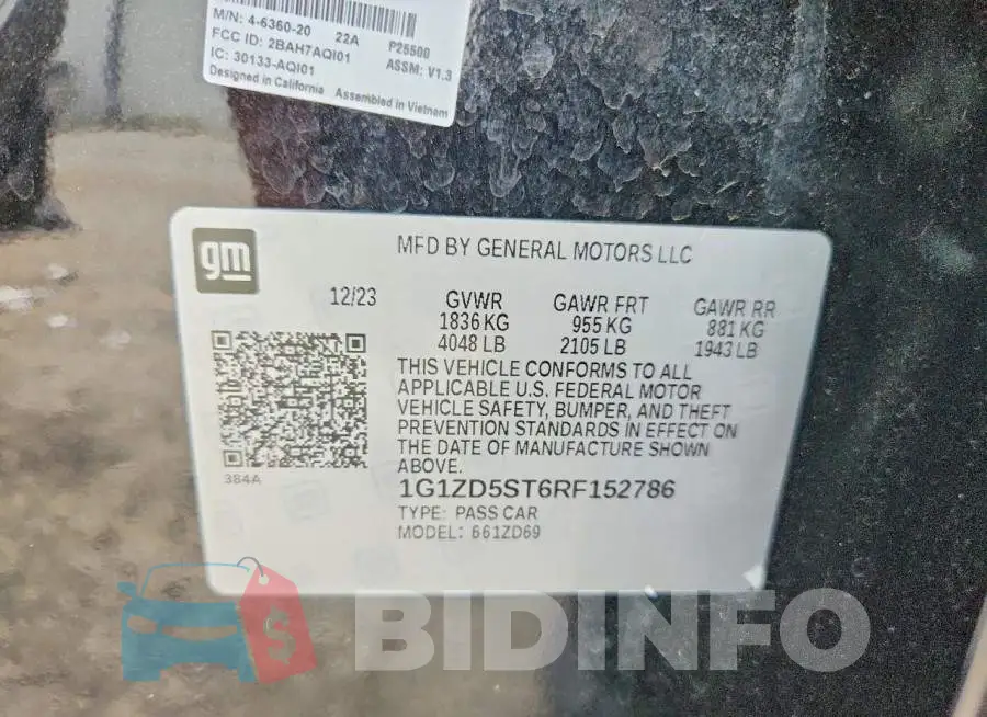 1G1ZD5ST6RF152786 Photo# 12