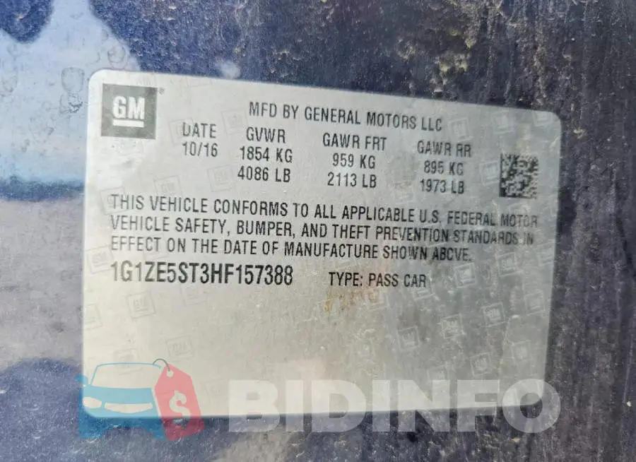 1G1ZE5ST3HF157388 Photo# 12