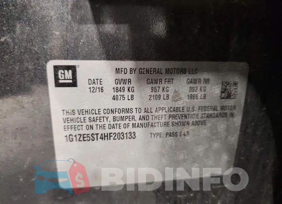1G1ZE5ST4HF203133 Photo# 12