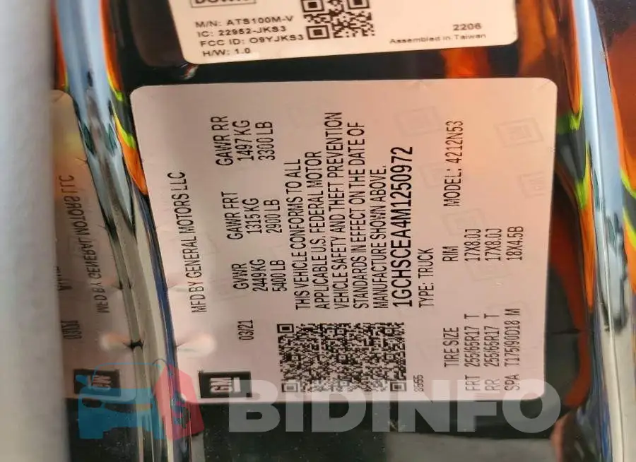 1GCHSCEA4M1250972 Photo# 12