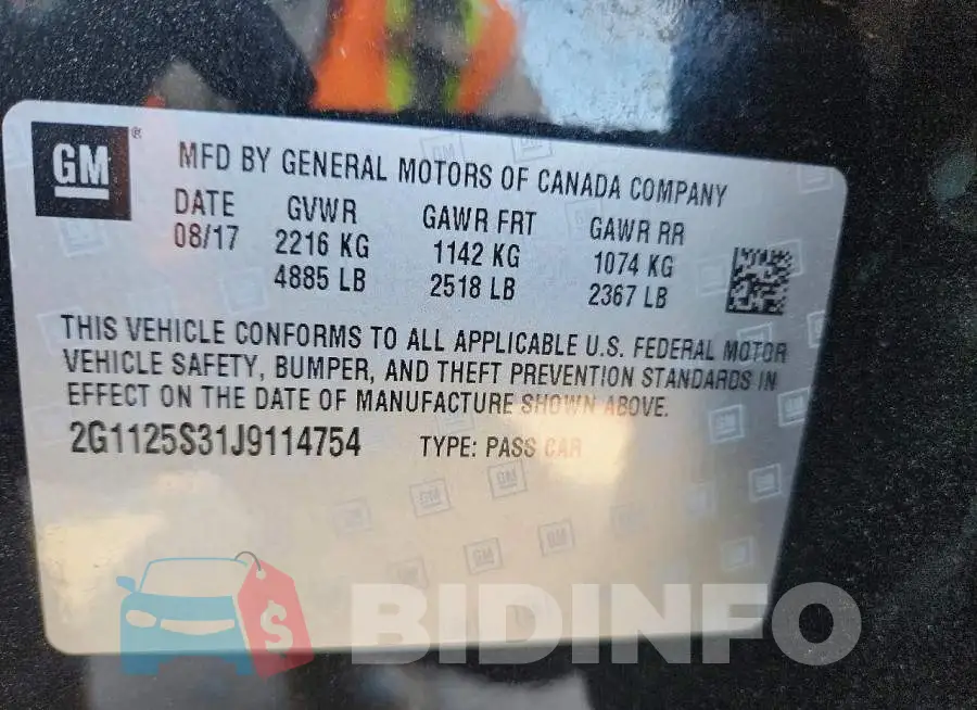 2G1125S31J9114754 Photo# 13