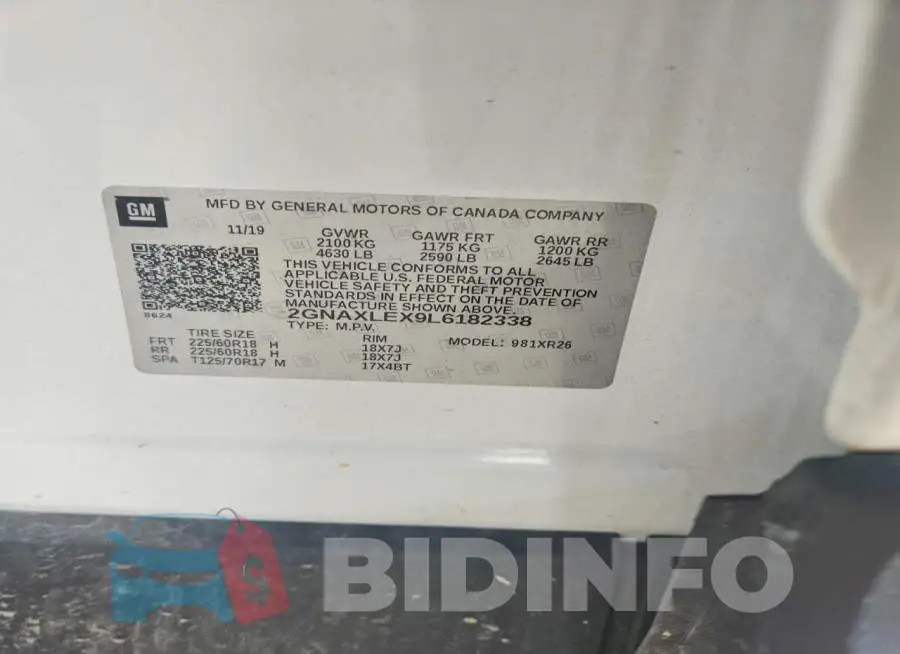 2GNAXLEX9L6182338 Photo# 14