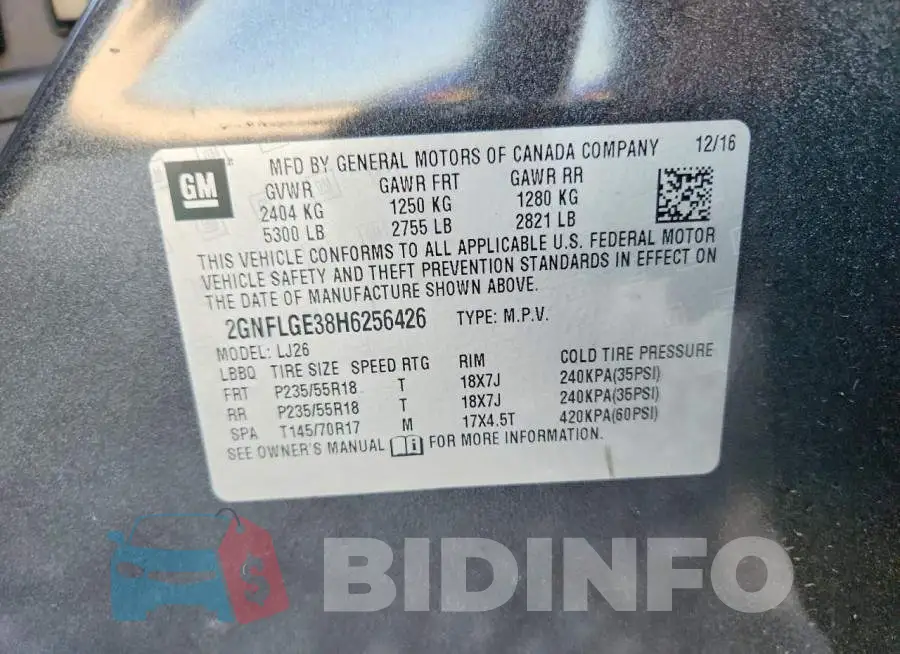 2GNFLGE38H6256426 Photo# 14