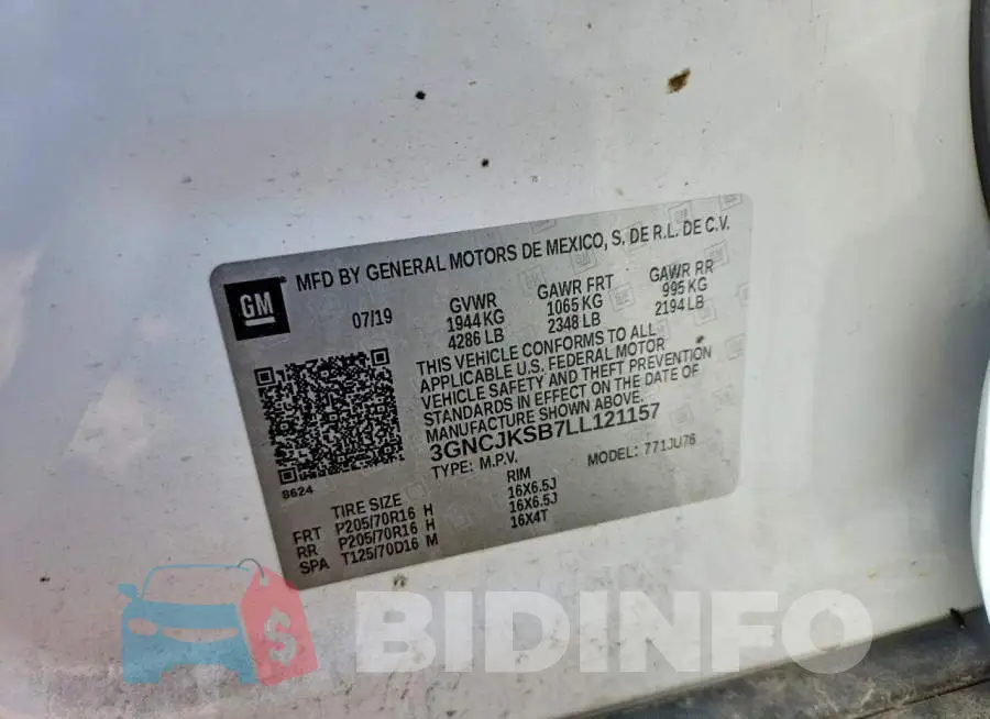 3GNCJKSB7LL121157 Photo# 13