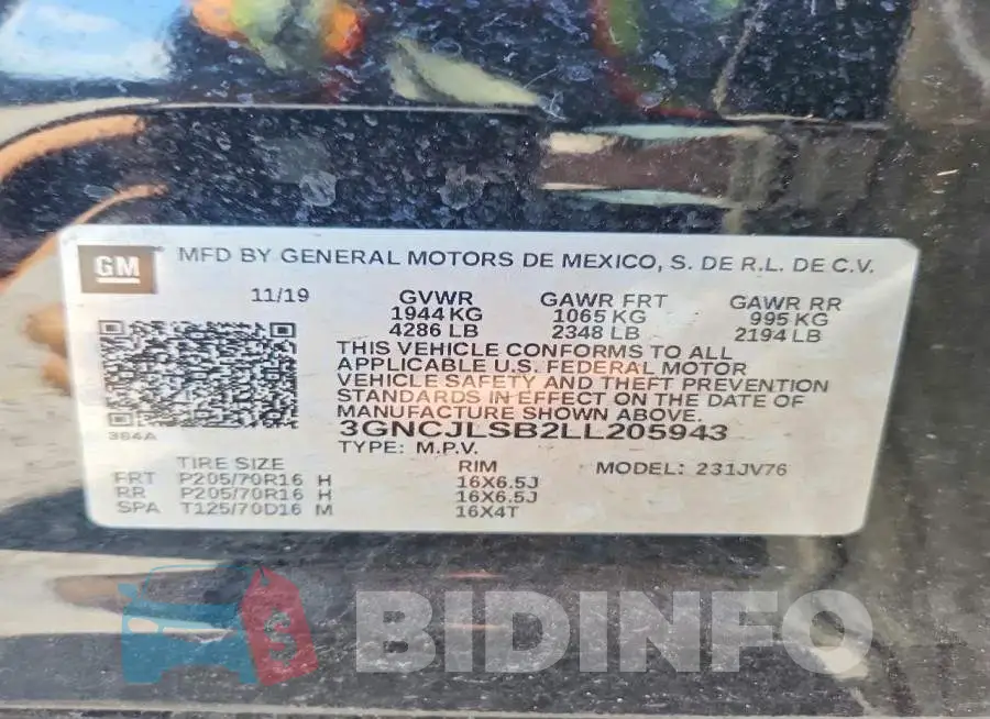 3GNCJLSB2LL205943 Photo# 14