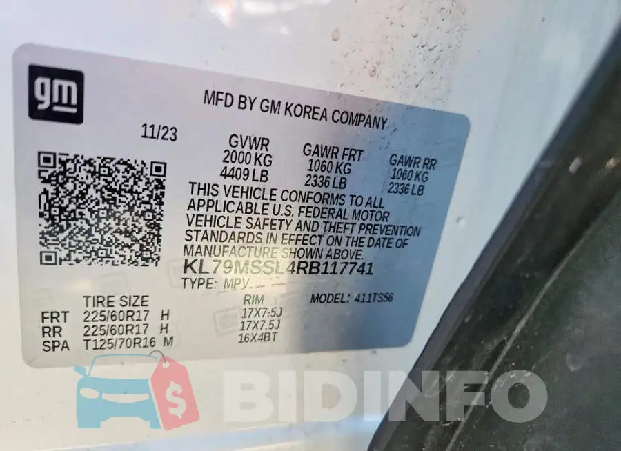 KL79MSSL4RB117741 Photo# 13