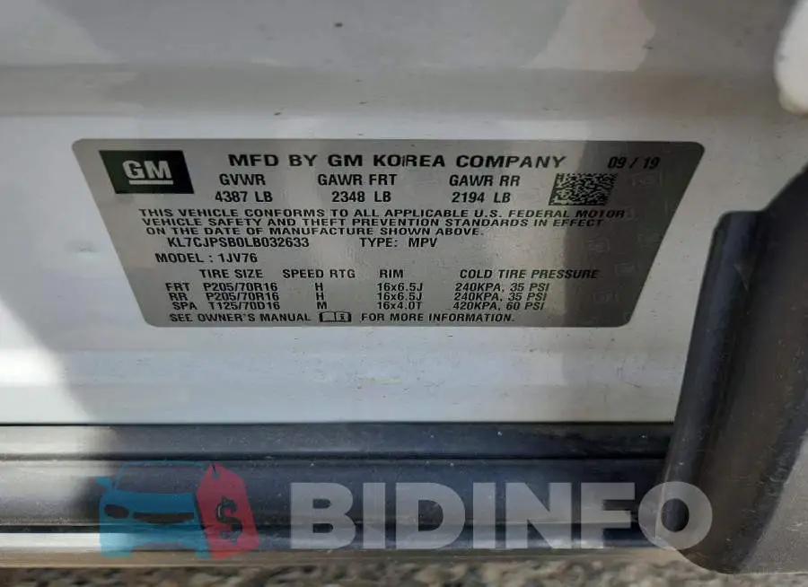 KL7CJPSB0LB032633 Photo# 12