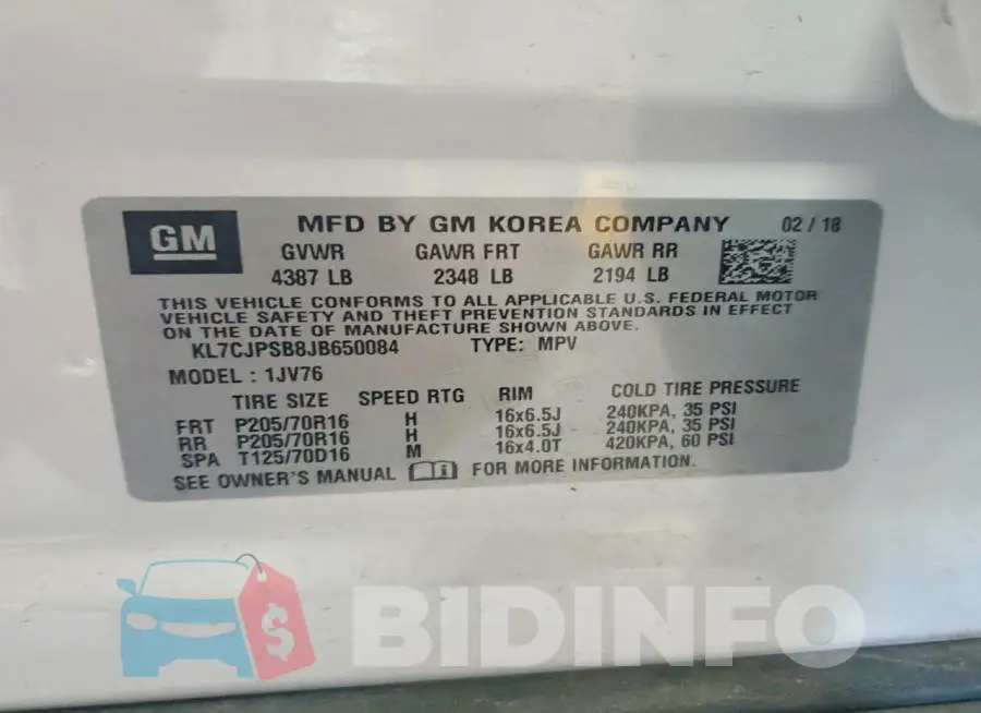 KL7CJPSB8JB650084 Photo# 13
