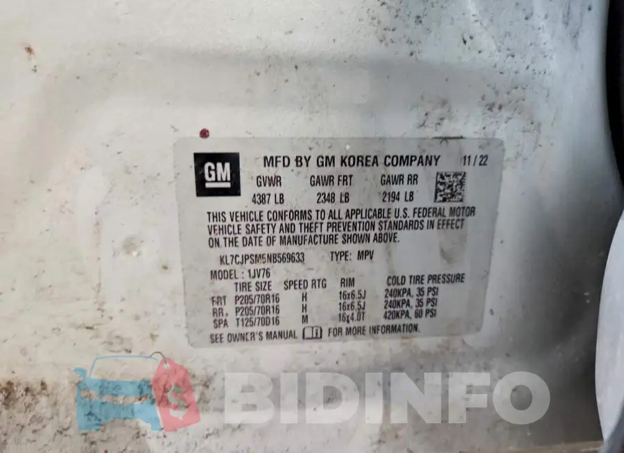 KL7CJPSM5NB569633 Photo# 13