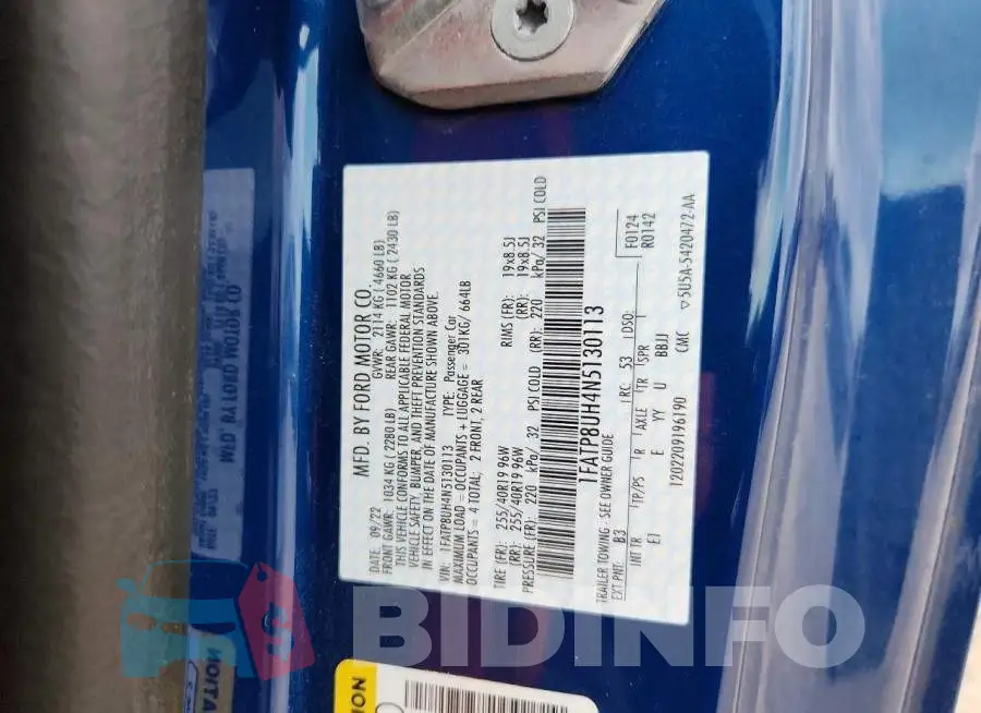 1FATP8UH4N5130113 Photo# 12